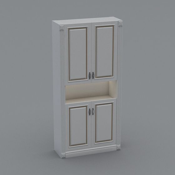 Elegant Classic Bookshelf 3D model