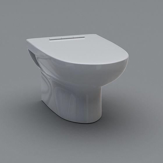 Futuristic Bathroom Toilet 3D model