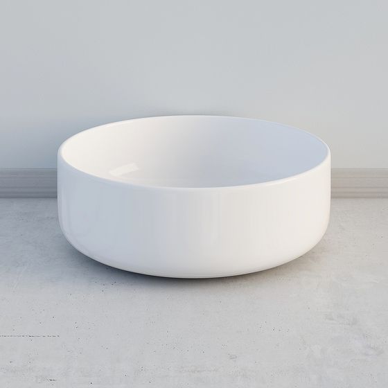 Minimalist White Bowl 3D model
