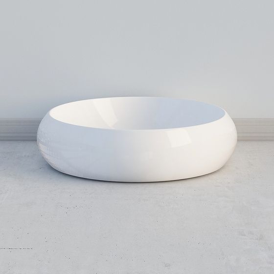 Sleek Rounded Sink 3D model