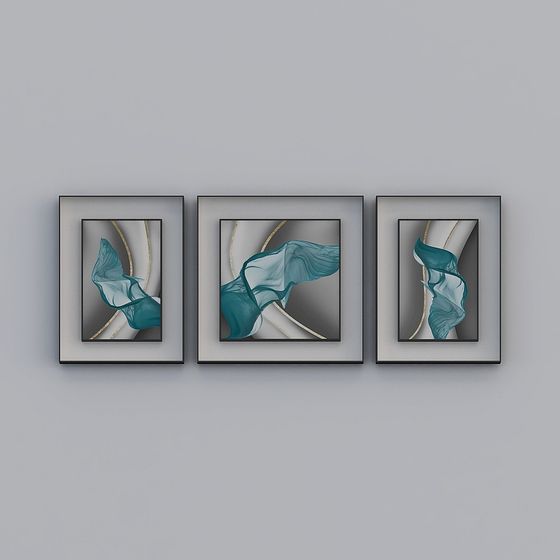 Flowing Colors 3D Model Art Masterpiece