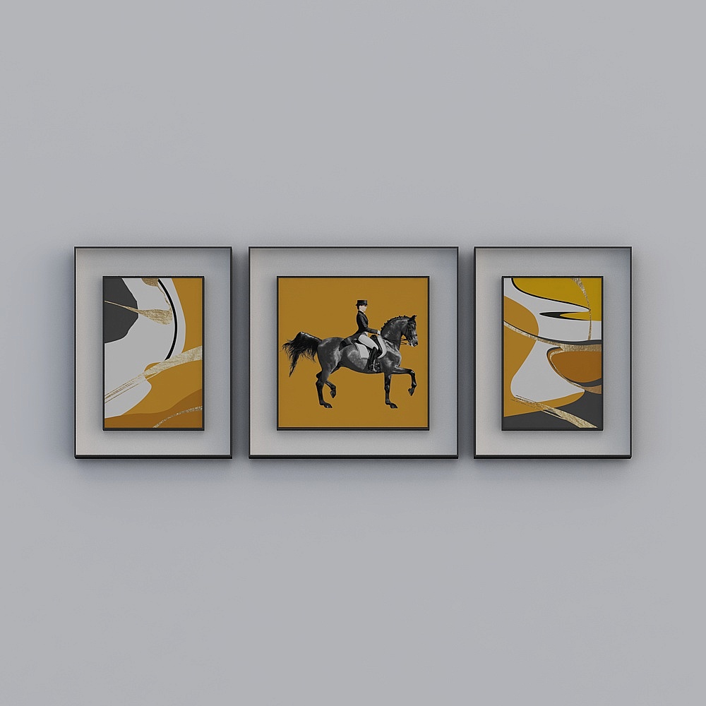 Jane on - Light luxury wind - living room decoration painting - SK-004 - Hermes orange