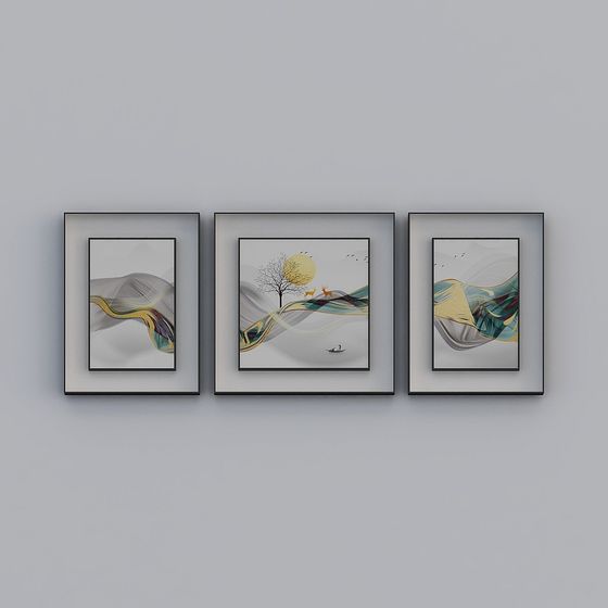 Mountain River Flow 3D Model