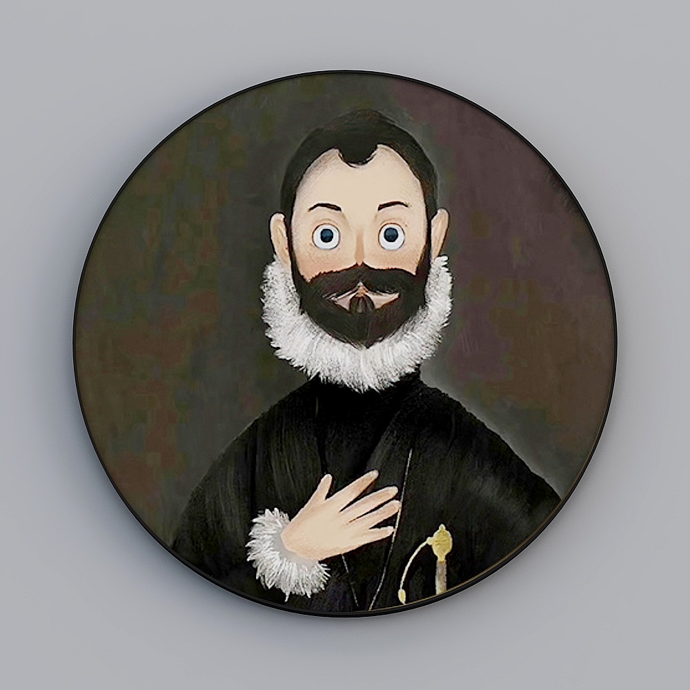 Roshan - Modern Wind - Mona Lisa Light Luxury Living Room Decorative Painting - Silent View (Round) I