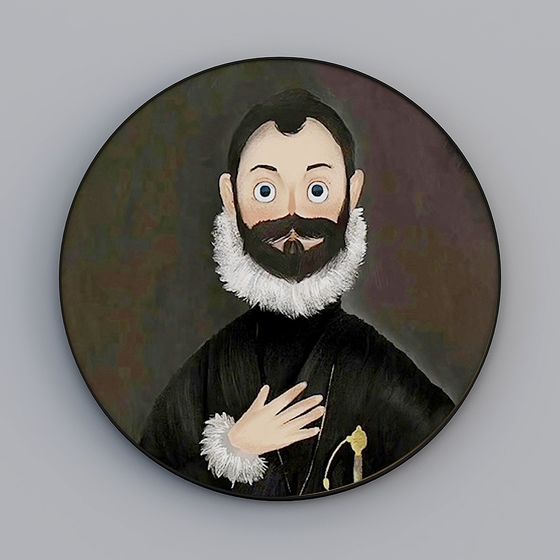 Retro Gentleman 3D model with Low Poly Aesthetic