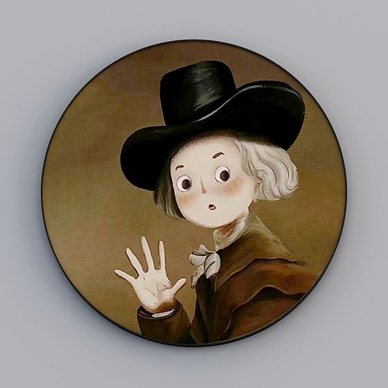 Elegant Vintage Painter 3D model for Stylish Projects