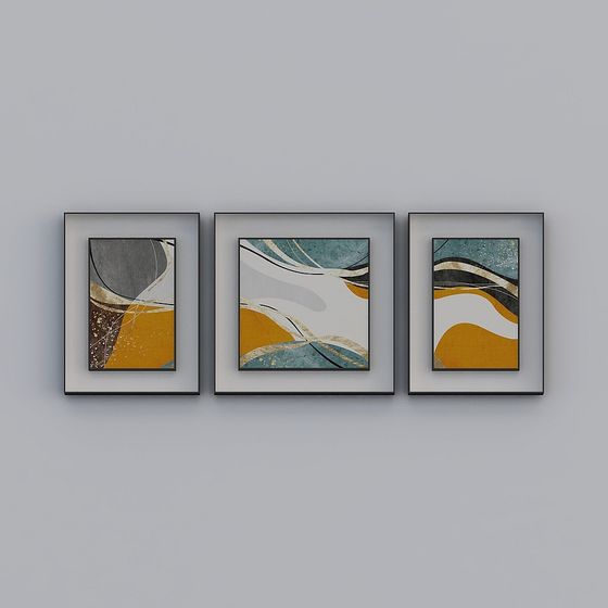 Abstract Frame 3D model for Artistic Interiors