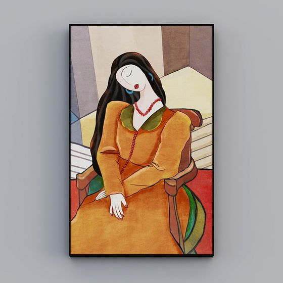 Meditating Woman 3D model