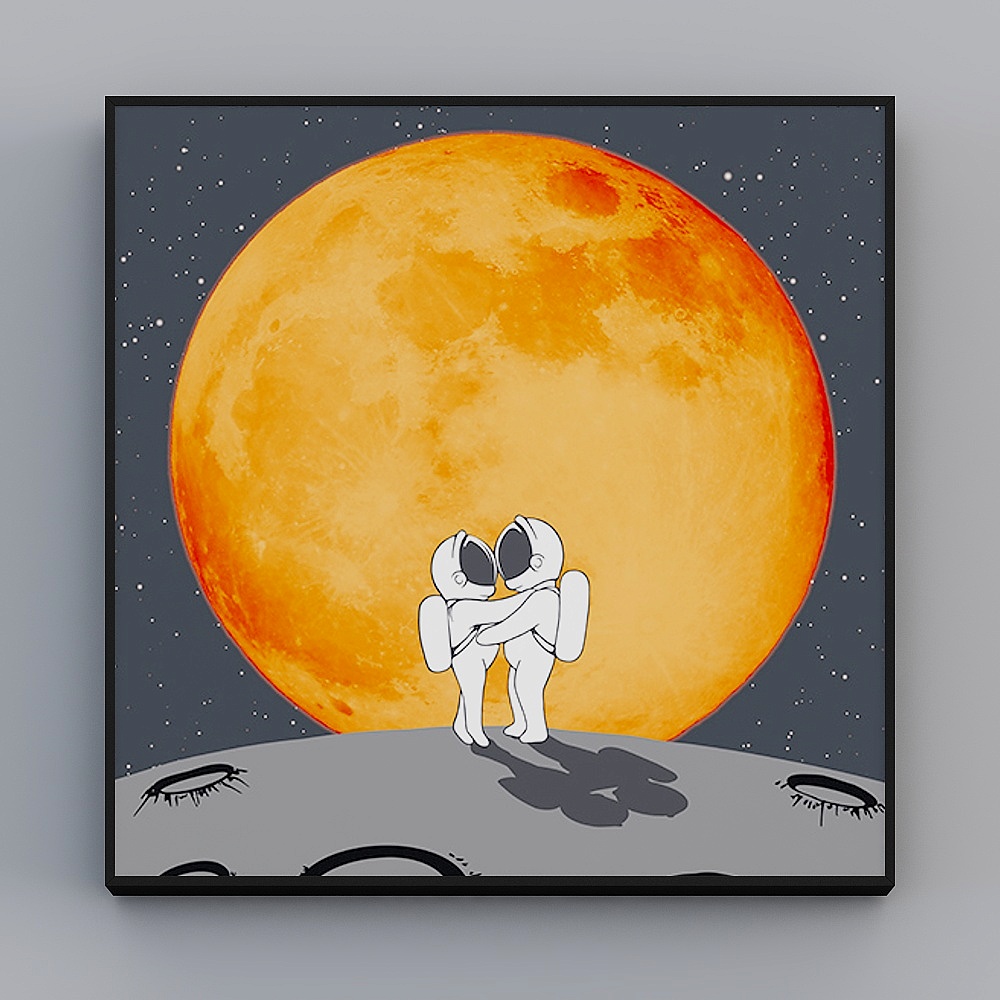 Roshan - Modern Wind - Creative Living Room Astronaut Decorative Painting - Fantasy Child Dream F