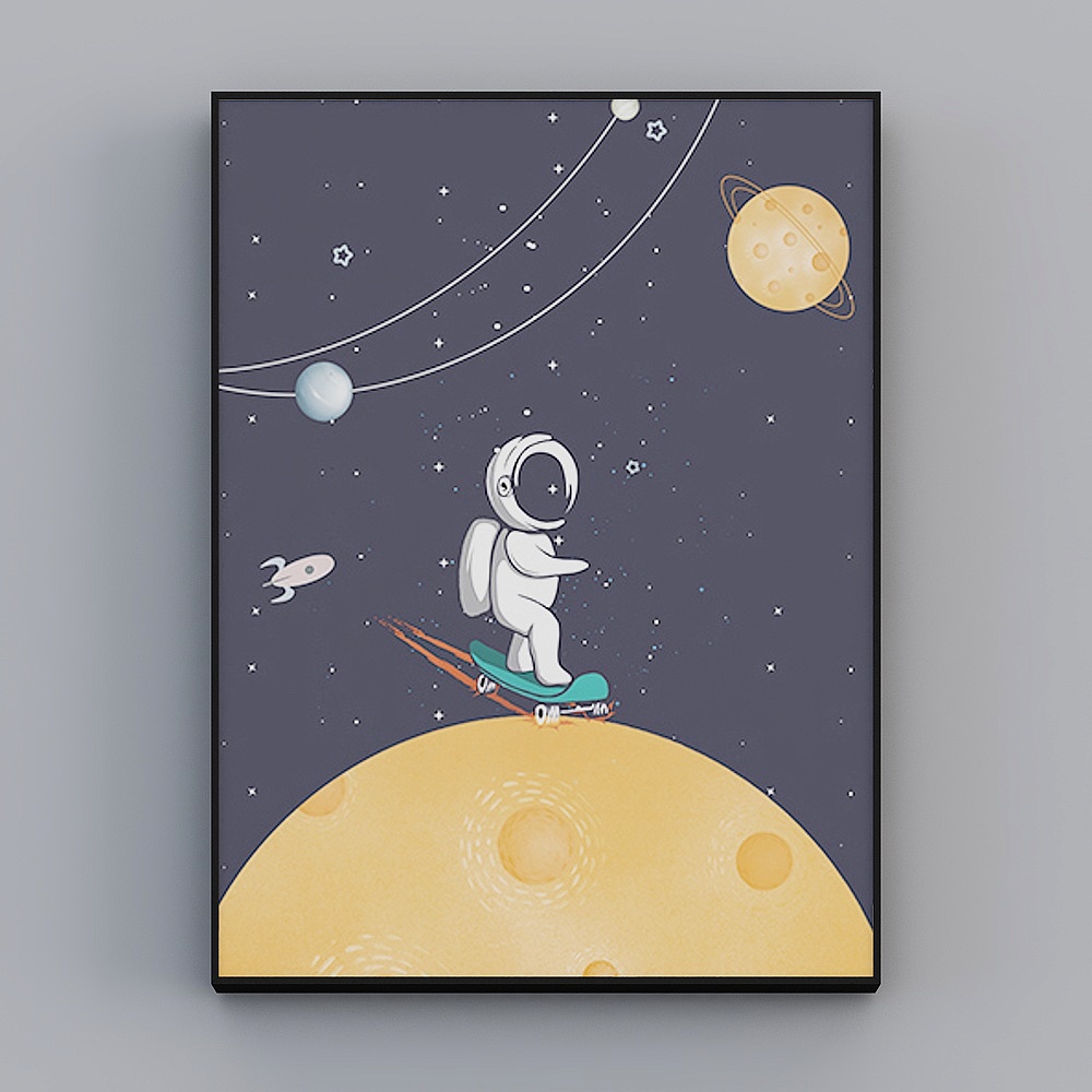 Roshan - Modern Wind - Space Astronaut Living Room Decorative Painting - Starland C