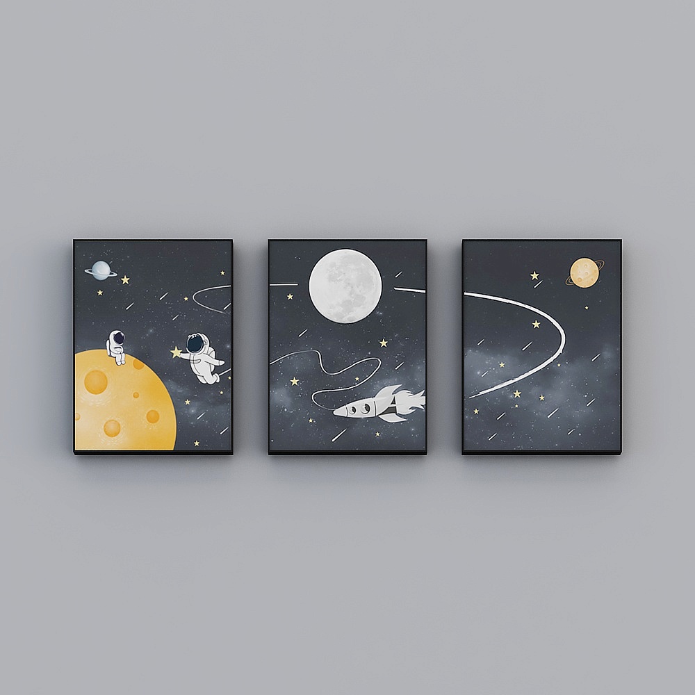 Roshan - Gió Hiện Đại - Tranh Trang Trí Phòng Khách Phi Hành Gia Không Gian - Kẻ Chinh Phục Giữa Các Vì Sao A