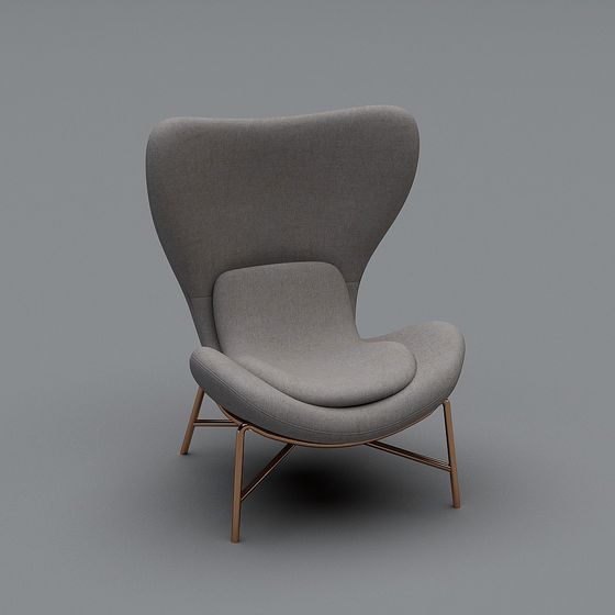 Wing Chair 3D model - Elegant and Versatile Design