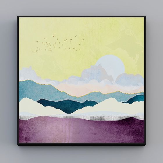 Dawn Mountain Range 3D model