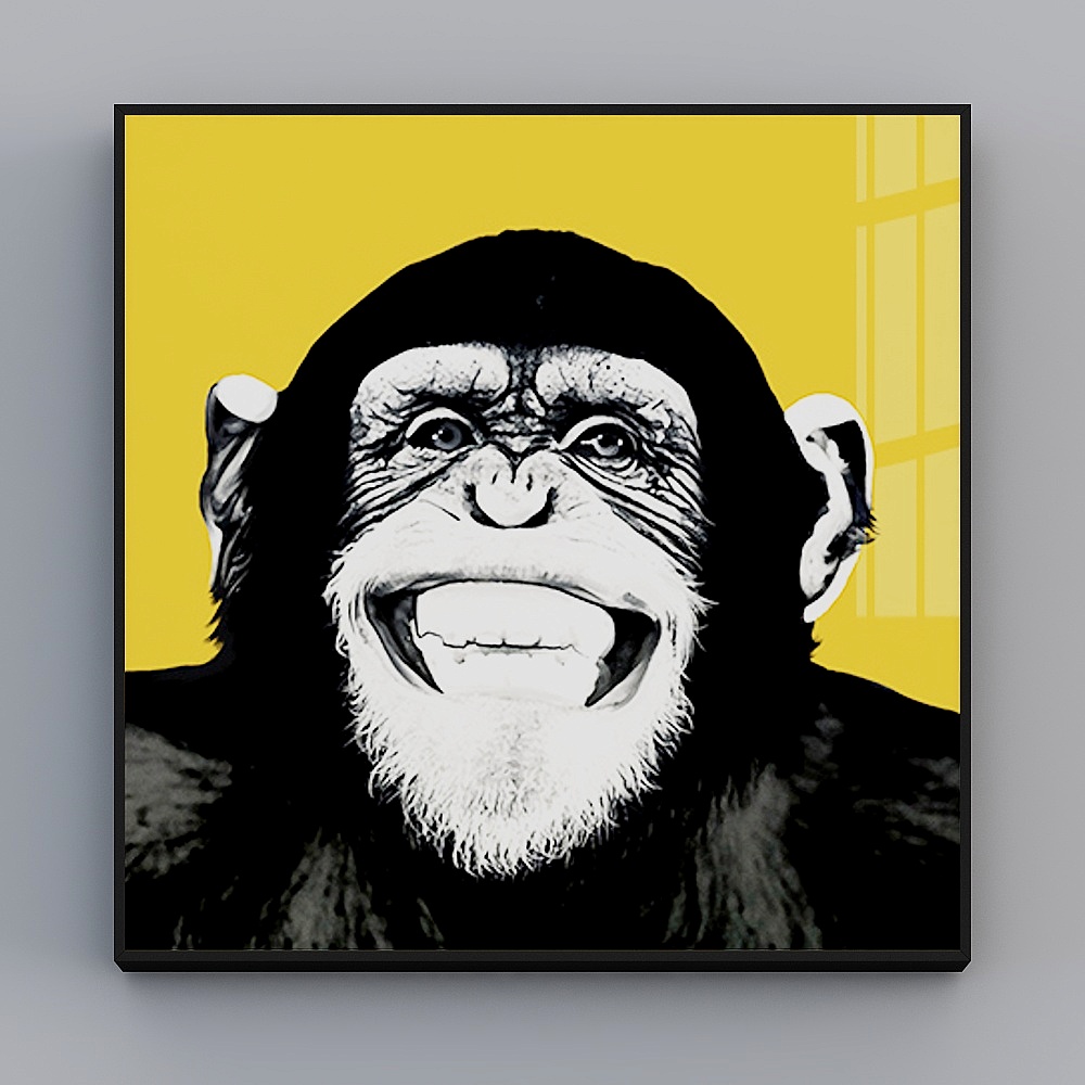 Vibrant Low-Poly Gorilla 3D Model