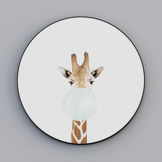 Whimsical Giraffe 3D Model with Bubblegum for Creative Projects