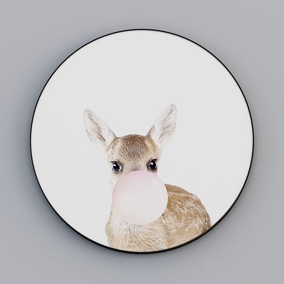 Charming Bubblegum Deer 3D model