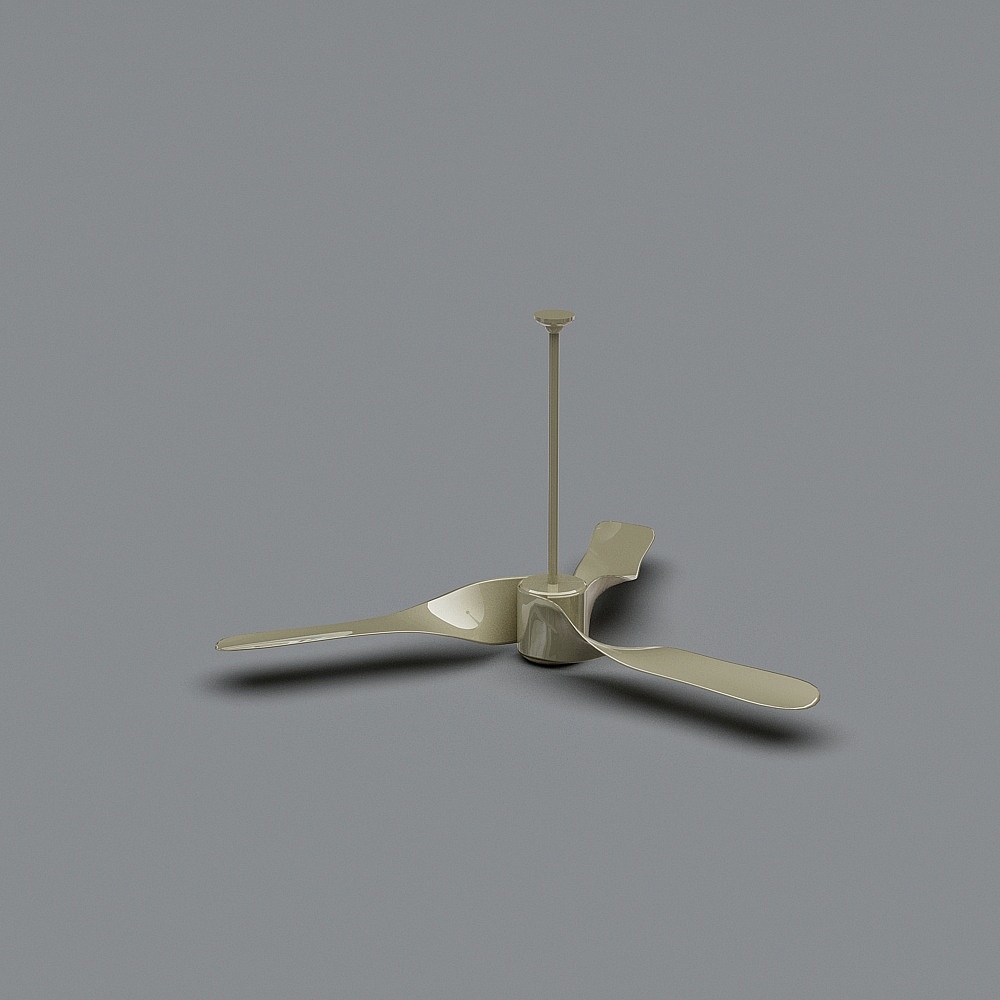 Elegant 3D Model Ceiling Fan for Modern Interiors