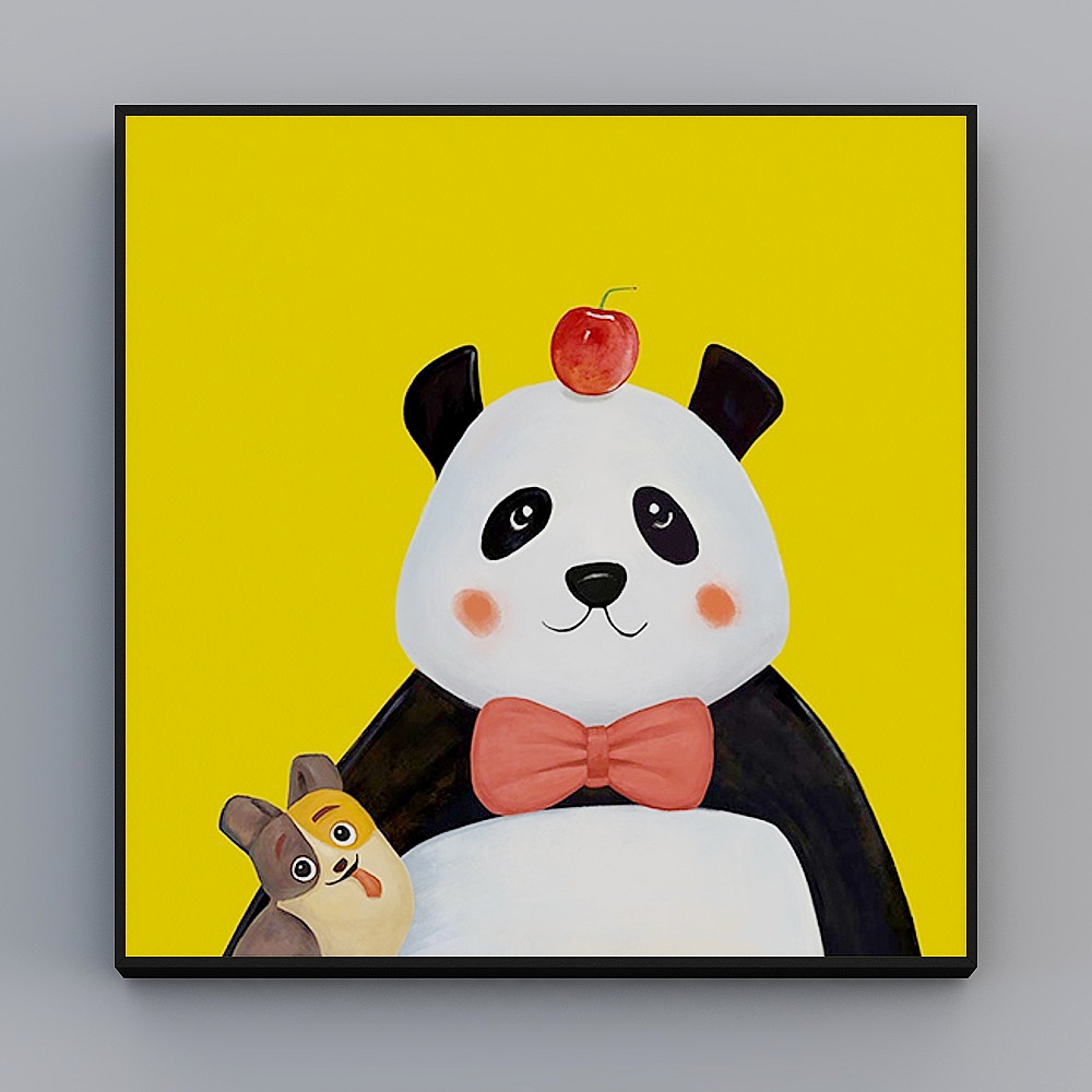 Charming Low-Poly Panda 3D model