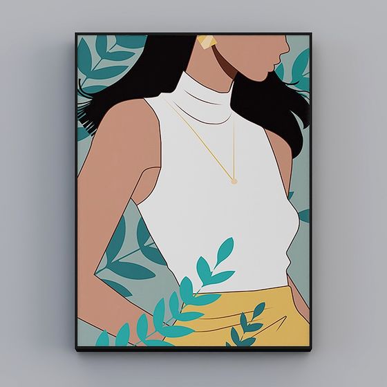 Abstract Female 3D Model - Modern Art