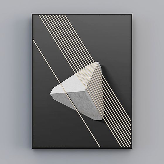 Stylish Low Poly Geometric 3D Model