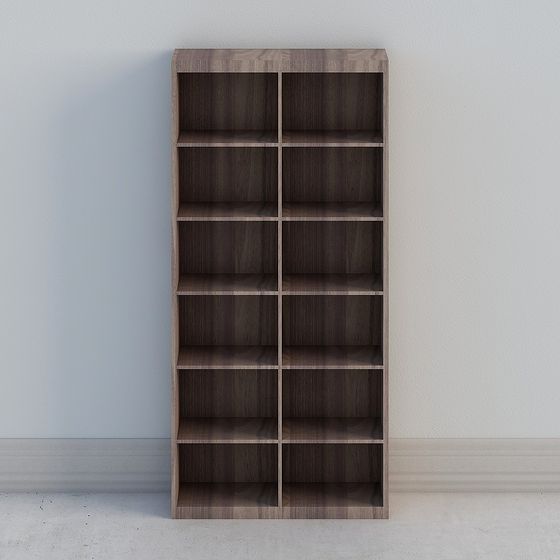 Urban Shelf 3D model - Modern Minimalist Bookshelf