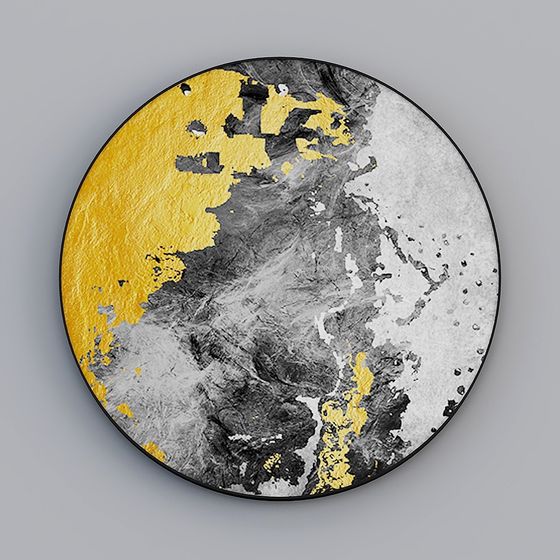 Stylish Abstract Round Plate 3D Model for Creative Use