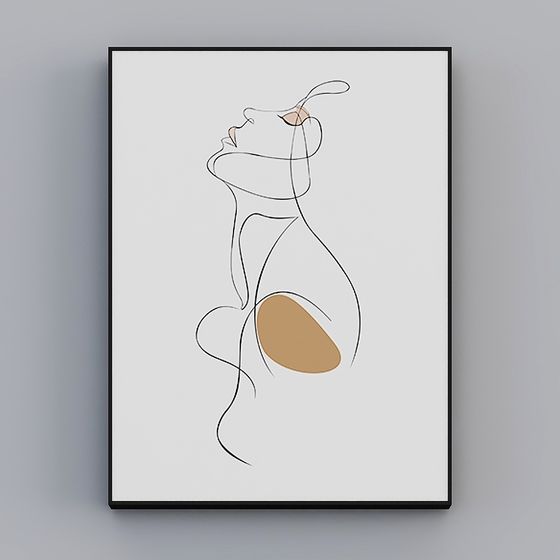 Abstract Female Silhouette 3D model