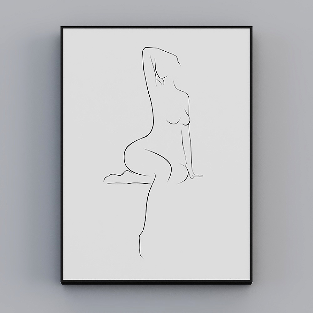 Roshan - Modern Wind - Minimalist Line Living Room Decorative Painting - Minimalist A