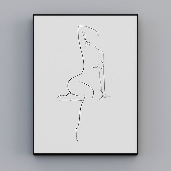 Tranquil Form 3D Model for Modern Art