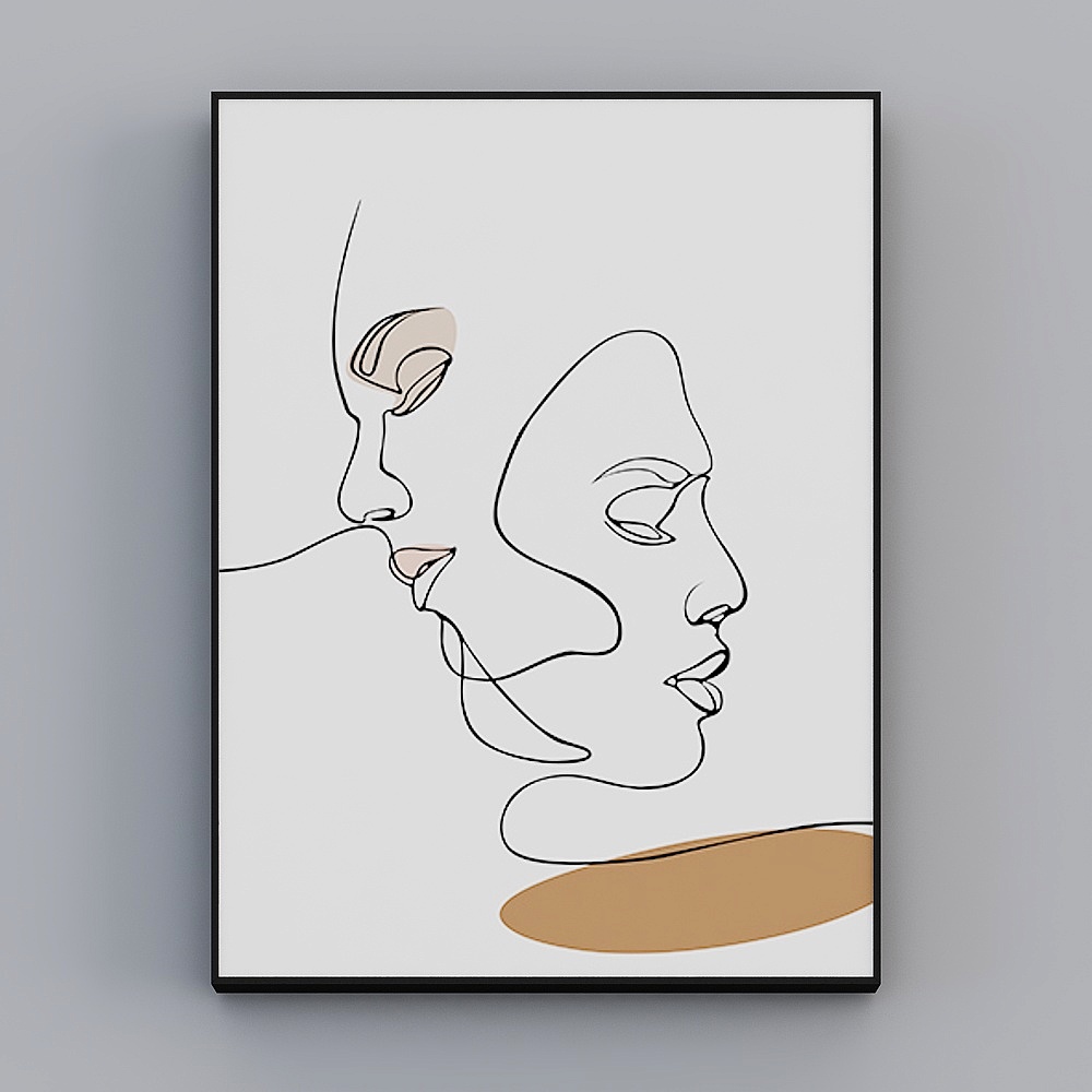 Abstract Lines Kiss 3D model