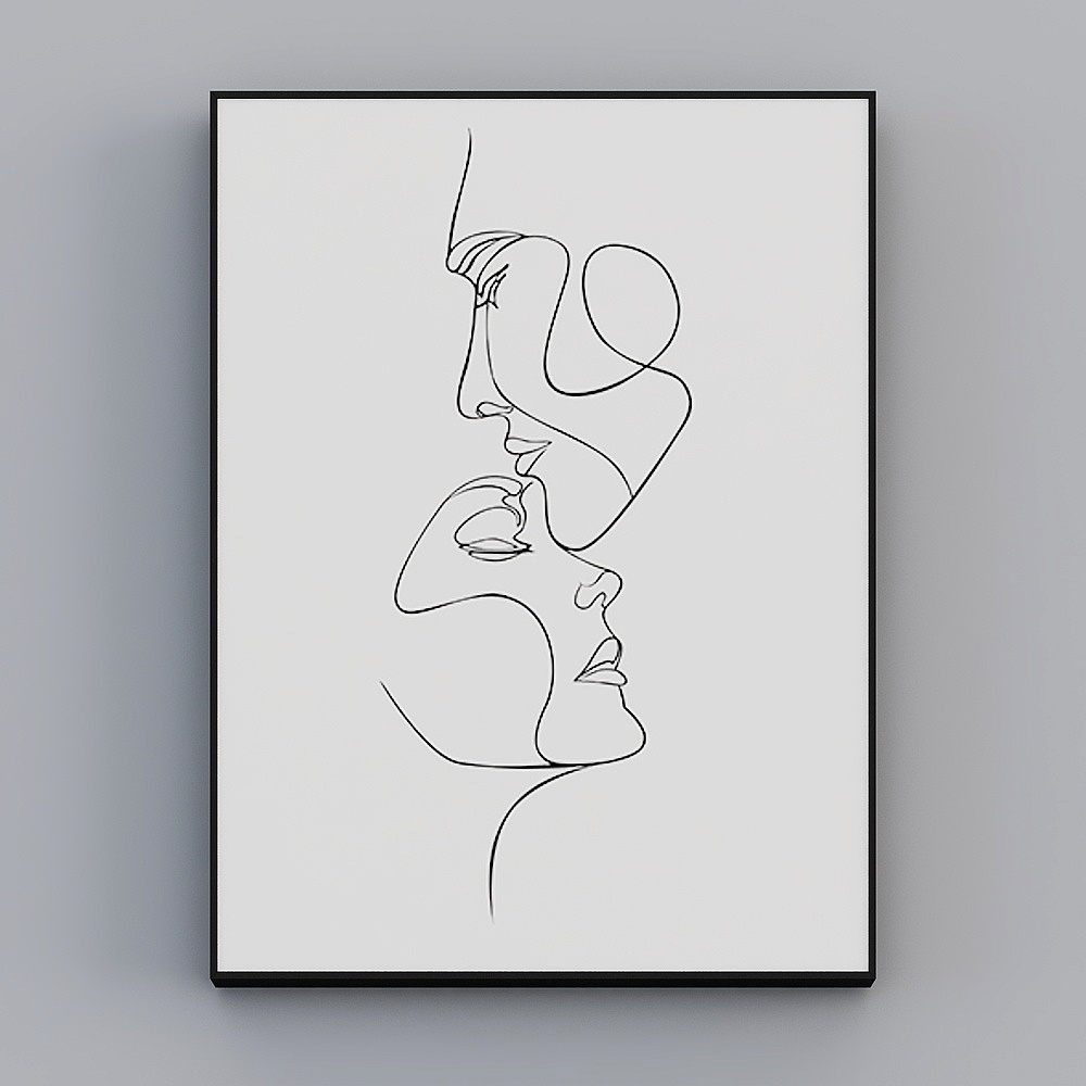 Roshan - Modern Wind - Minimalist Line Living Room Decorative Painting - Minimalist B