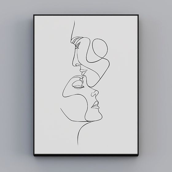 Abstract Contour Low Poly 3D model