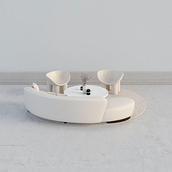 Modern Oral Clinic Sofa Combination 3D Model