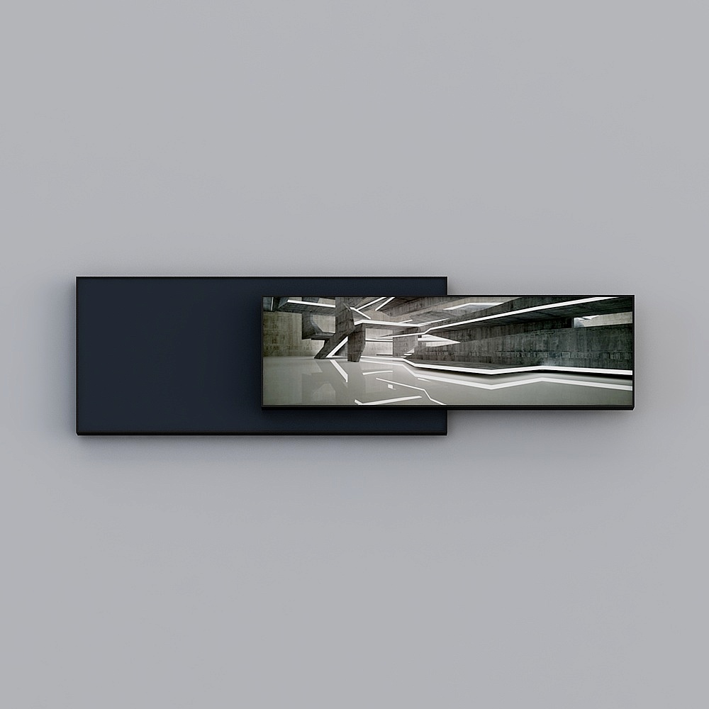 Roshan - Modern Wind - Minimalist Living Room Decorative Painting - Leads to the Future (Blue Grey Bottom) E