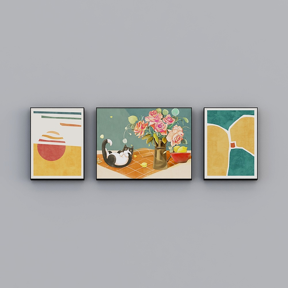 Roshan - Modern Wind - Ins Wind Restaurant Decorative Painting - Mr. Cat C