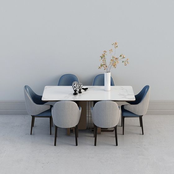 Urban Living Room Dining Table Set 3D model