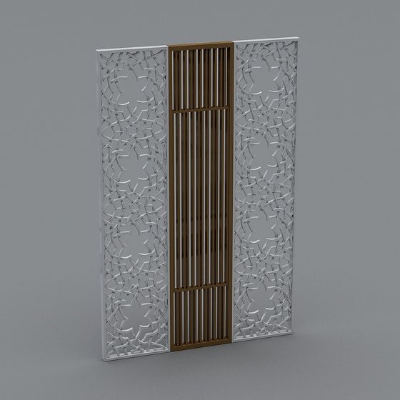 Modern Aesthetic 3D Screen Partition Model
