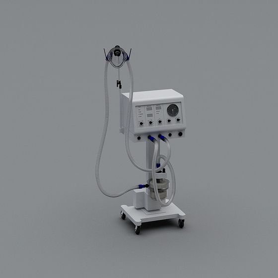 Realistic Respirator 3D model for Medical Applications