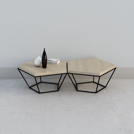 Geometric Puzzle Table 3D model for Creative Designs