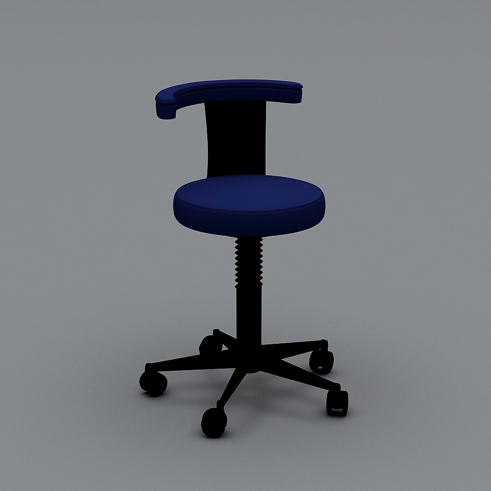 Stylish Low-Poly Office Chair 3D model