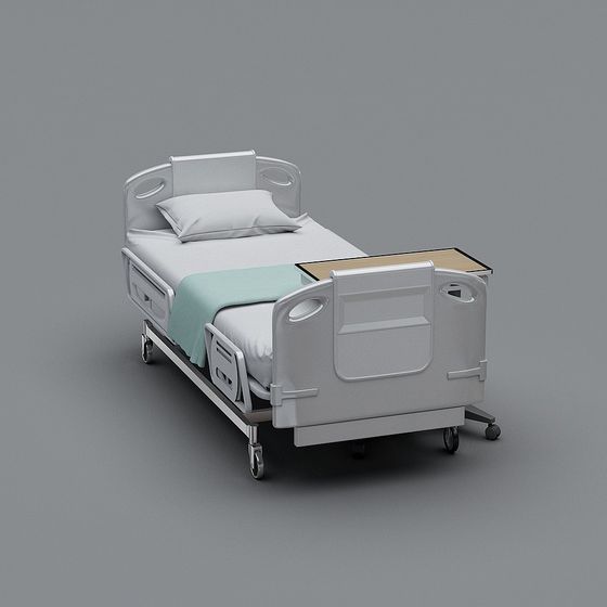 Stylish Hospital Bed 3D model for Medical Design