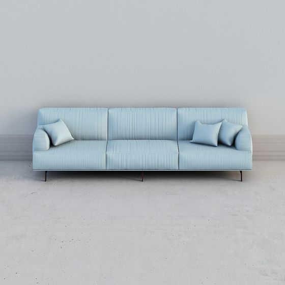 Modern Minimalist Low-Poly Sofa 3D model