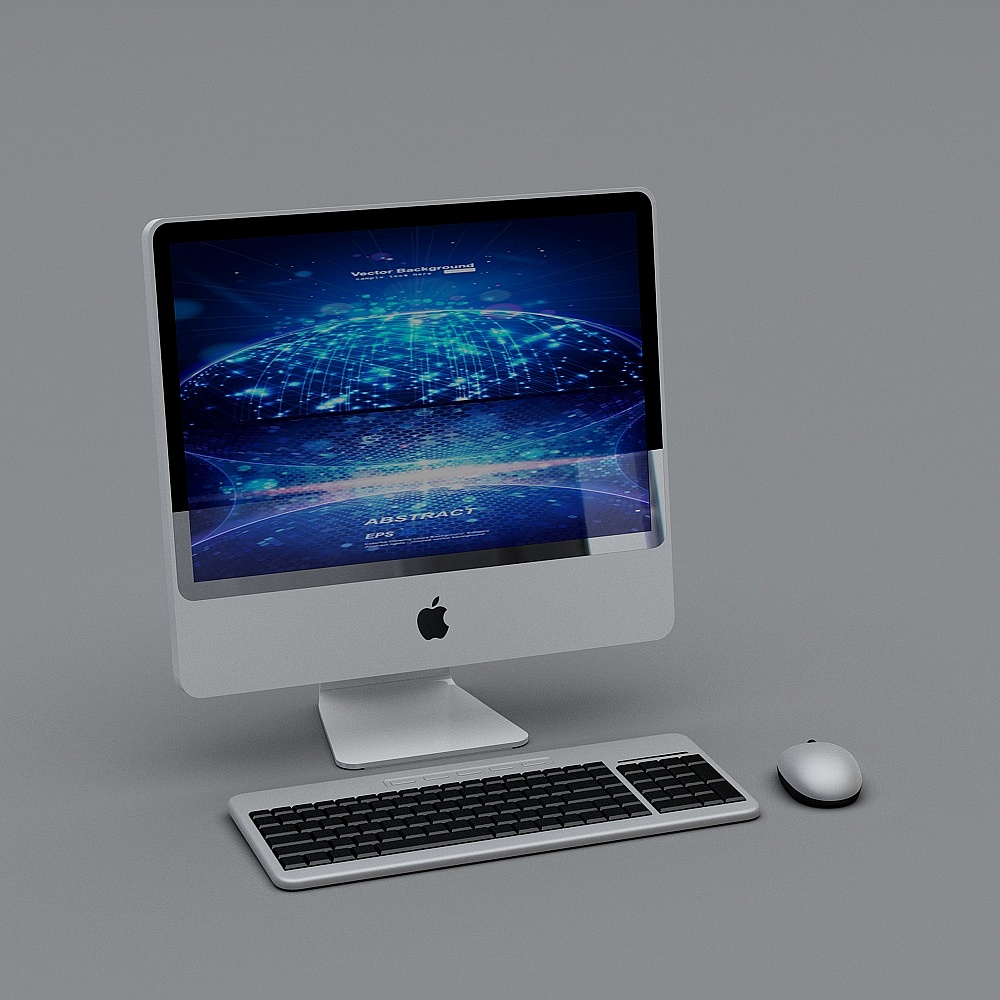 Sleek Minimalist iMac 3D model