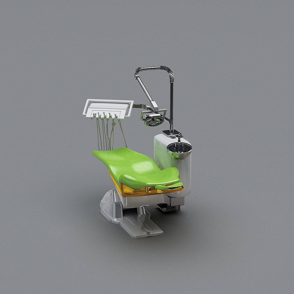 Modern Dental Chair 3D model with Adjustable Features