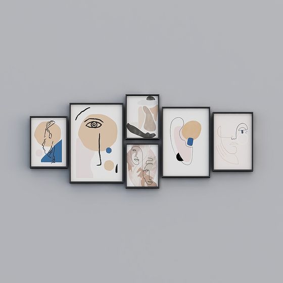 Abstract Gallery 3D model - Modern Art and Geometry