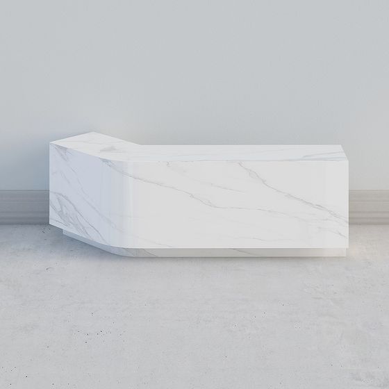 Urban Marble Bench 3D model for Modern Spaces