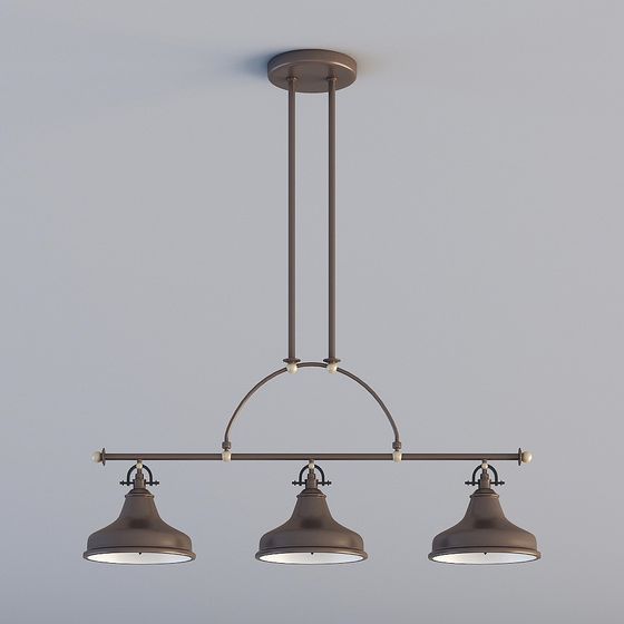 Vintage Industrial Pendant Light 3D model