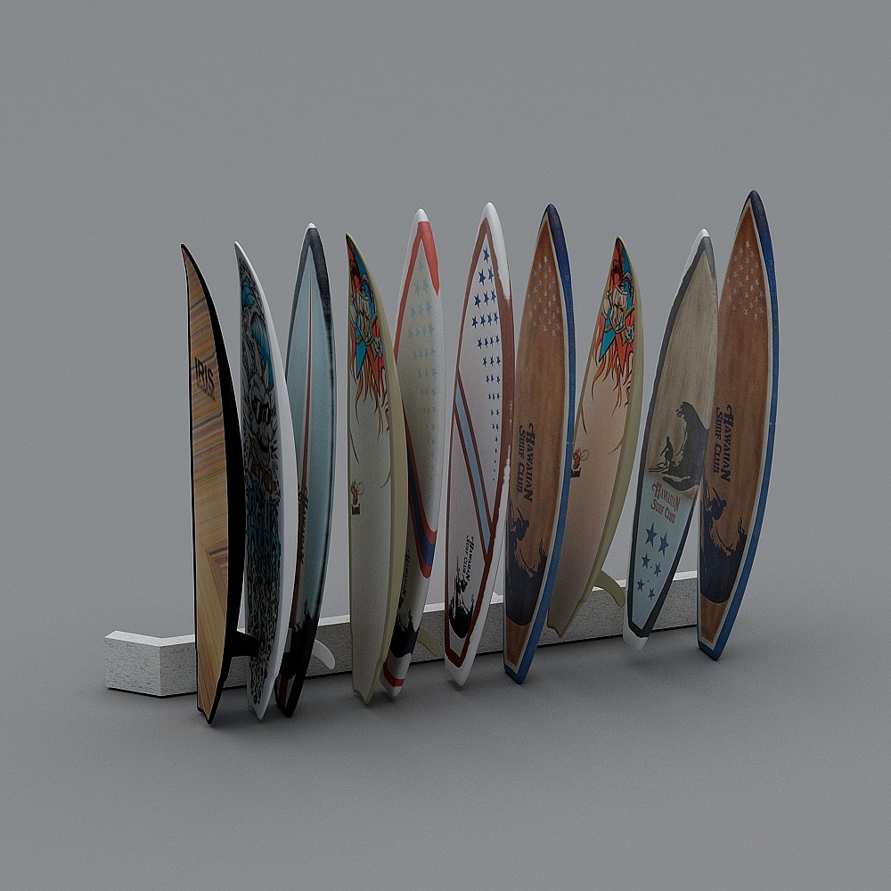 Surf's Up: A Surfboard Collection 3D model