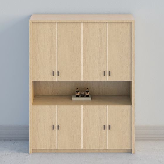 Urban Minimalist Cabinet 3D model for Creative Spaces