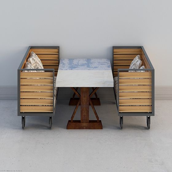 Caffè industriale LOFT 3-Combinazione di tavolo e sedie